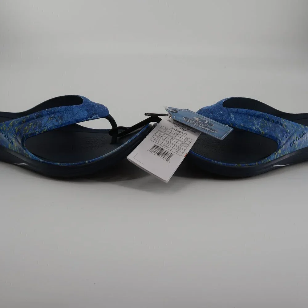 Crocs Men's Swiftwater Mossy Oak Coastal Wave Flip Flop 9